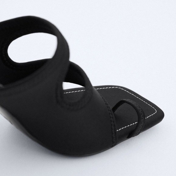 ZARA Heeled Neoprene Sandals - Picture 4 of 7